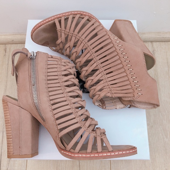 DOLCE VITA Amina Sandal Bootie Taupe Nubuck Heel 8 - Picture 8 of 8